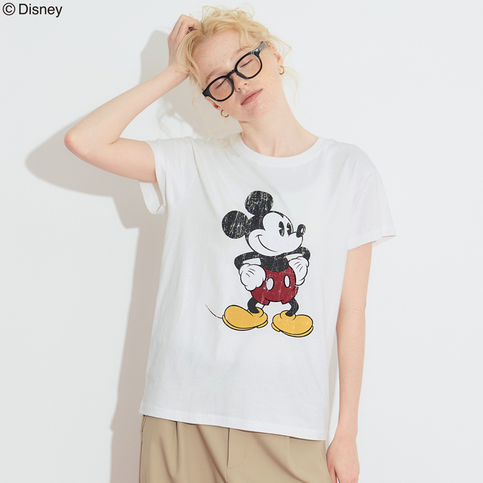 【ディズニー】ウォッシュドTシャツ
