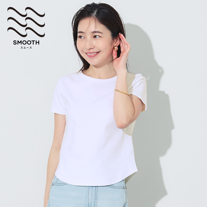 シルキースムースラウンド半袖Tシャツ