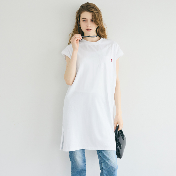 ピスネームチュニック丈Tシャツ
